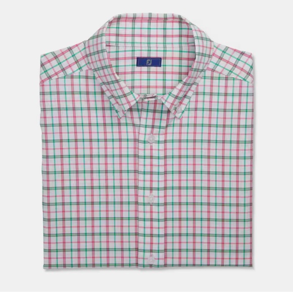 NWT Men’s FootJoy Super Soft Woven Plaid Shirt - Small - Picture 1 of 4